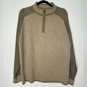 Wolsey colorblock lambswool dad's quarters zip sweater